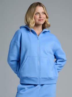 Basic Crop Zip Hoodie