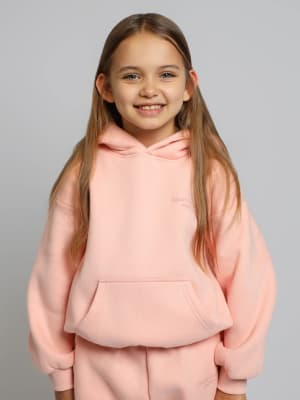 Pastel Kids Hoodie: Alisa is 6 wearing a size XS