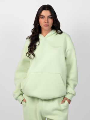 Pastel Hoodie: Abby is 5'9" wearing a size M