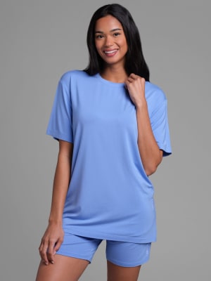 Cloud Lounge Tee: Lexy is 5'8" and wears a size S