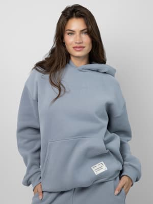 Affirmation Hoodie: Lauren is 5'8" and wears a size M