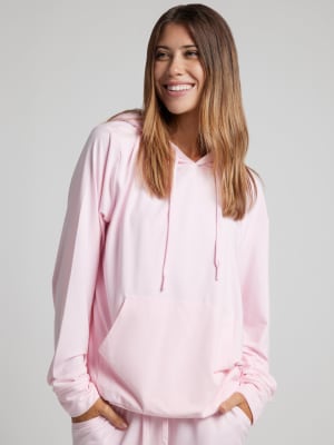 AllDayJersey™ Hoodie: Nikki is 5'8" and wears a size S